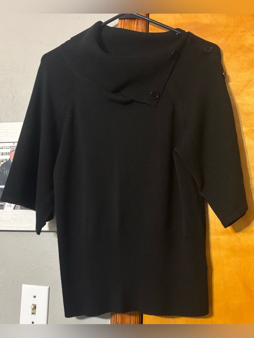 Alyx Black Ribbed Knit Top with Label Detail